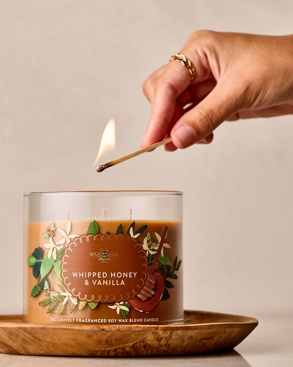 Whipped Honey & Vanilla 3-Wick Candle image 5