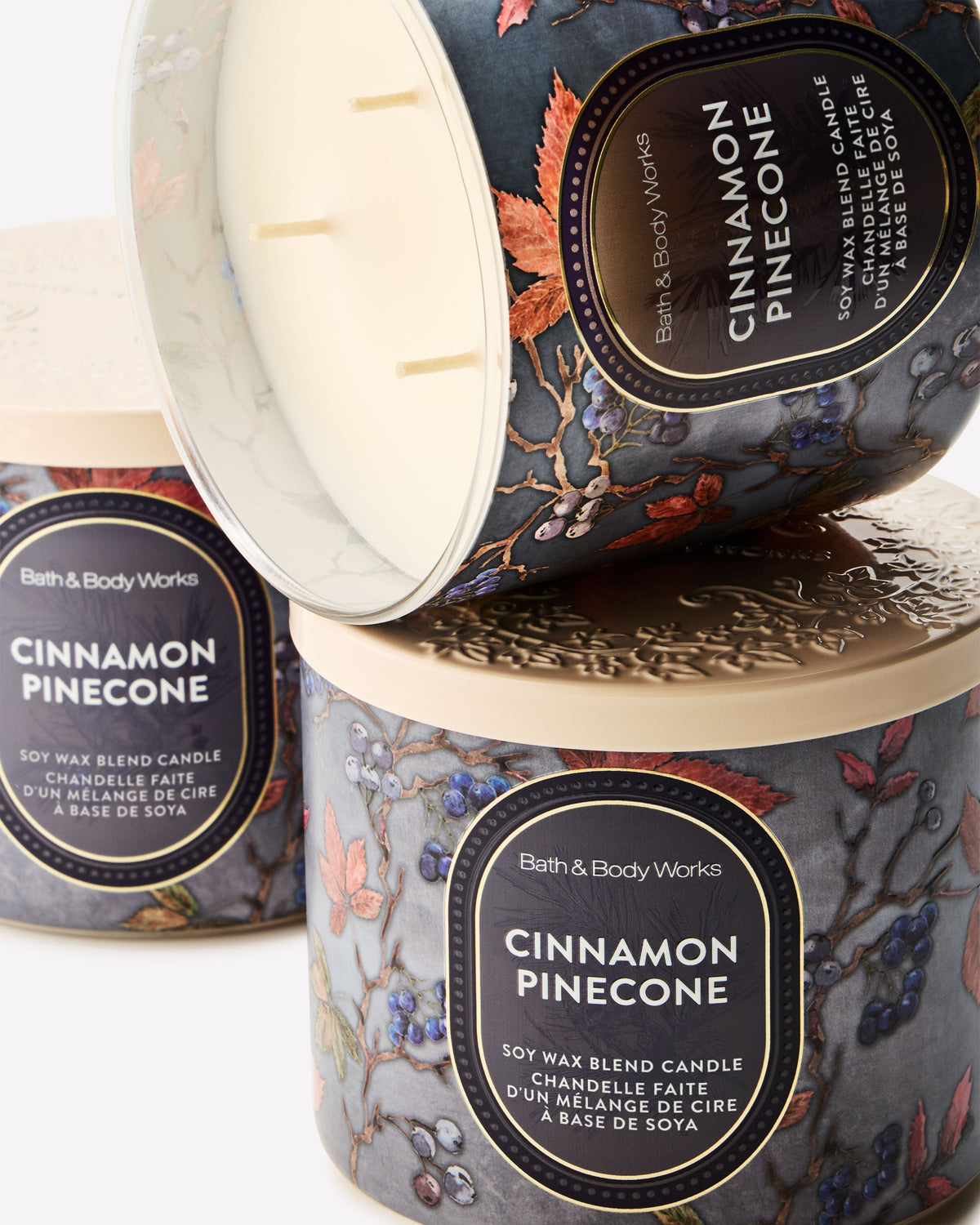Cinnamon Pinecone 3-Wick Candle image 2