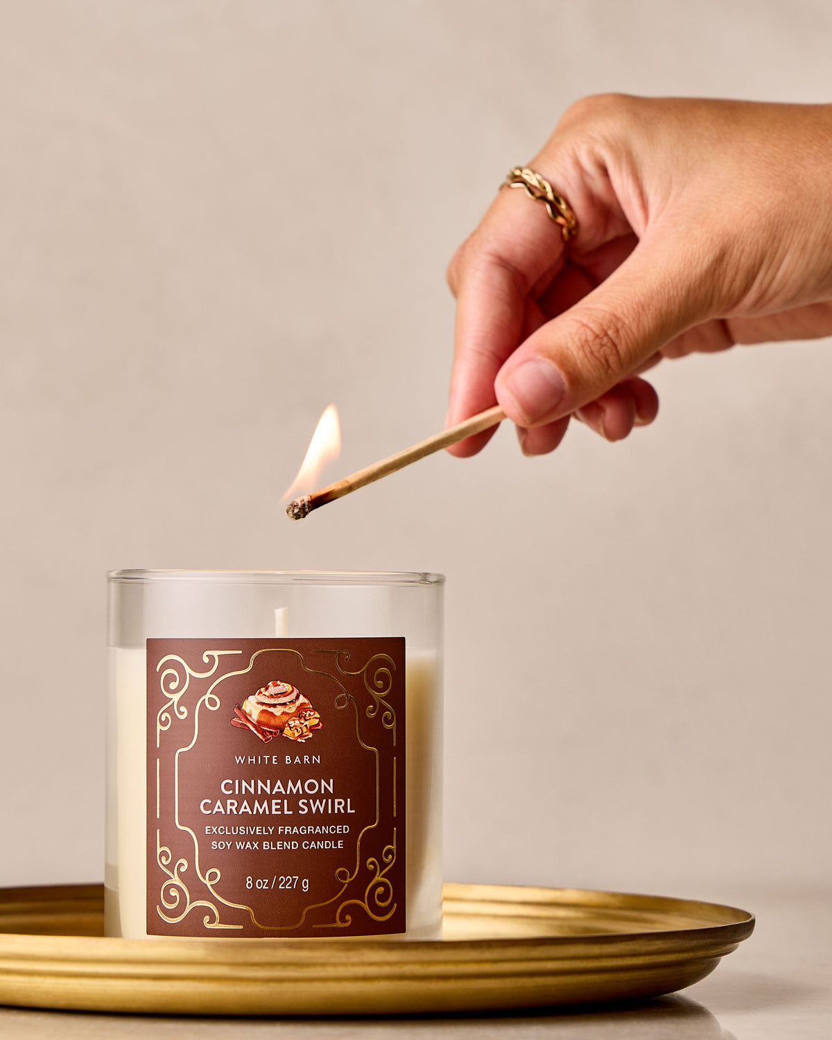 Cinnamon Caramel Swirl Single Wick Candle image 4