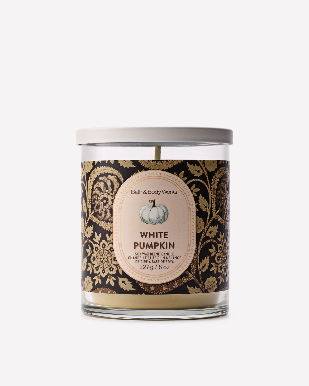 White Pumpkin Single Wick Candle
