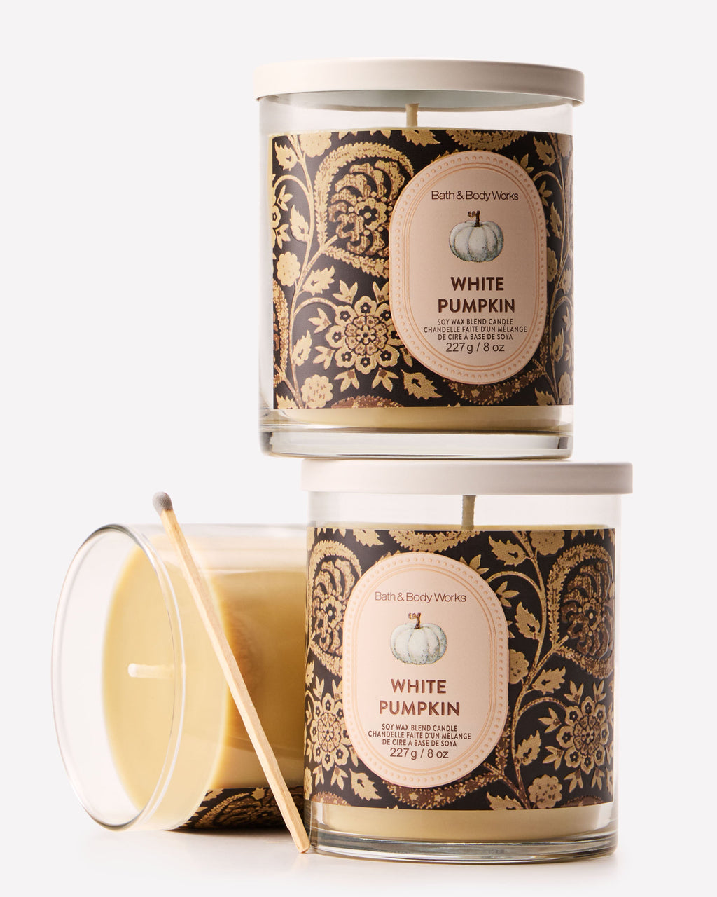 White Pumpkin Single Wick Candle image 2