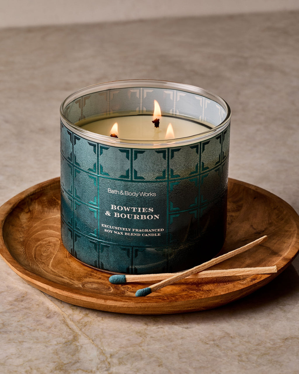 Bowties & Bourbon 3-Wick Candle image 4
