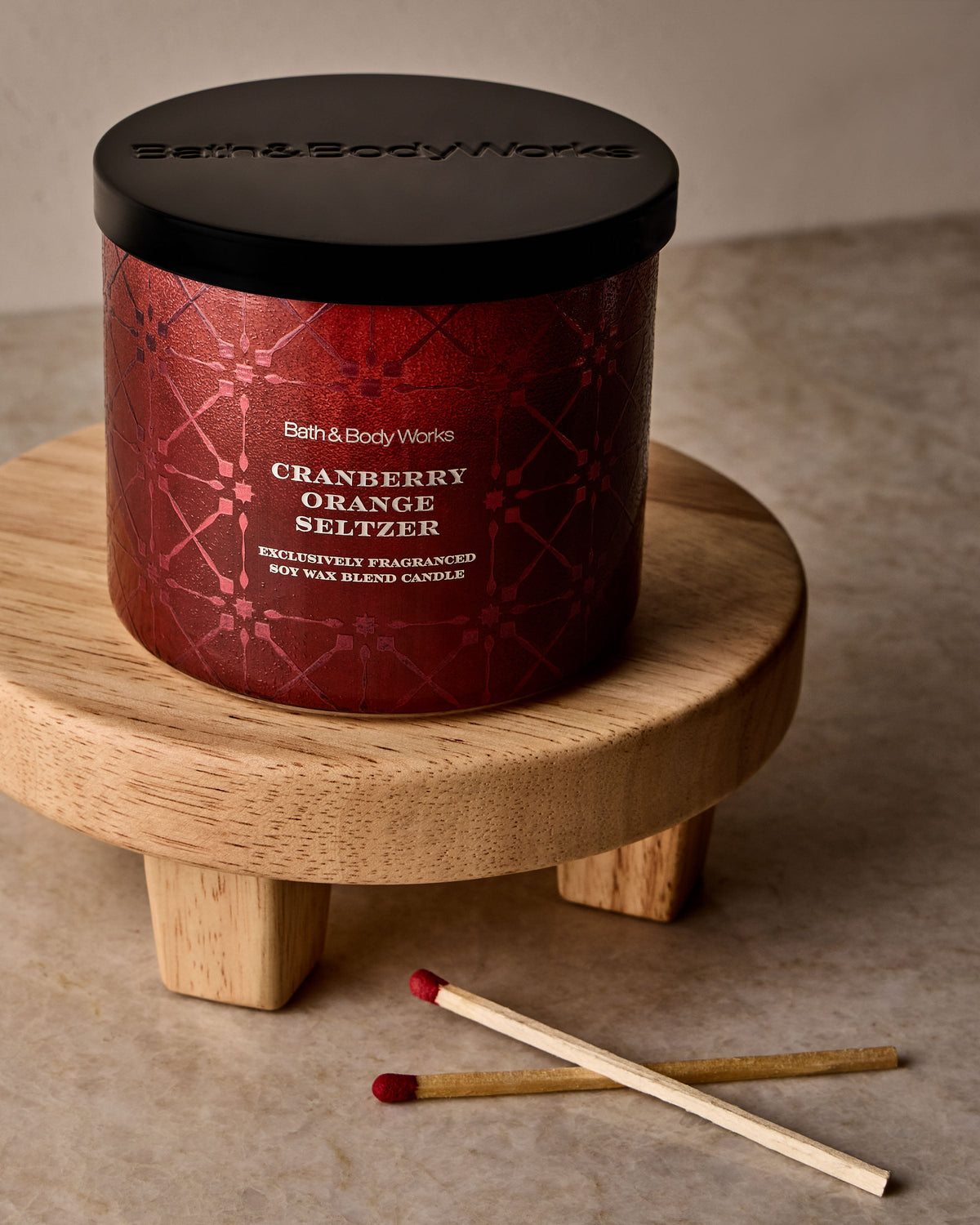 Cranberry Orange Seltzer 3-Wick Candle image 4